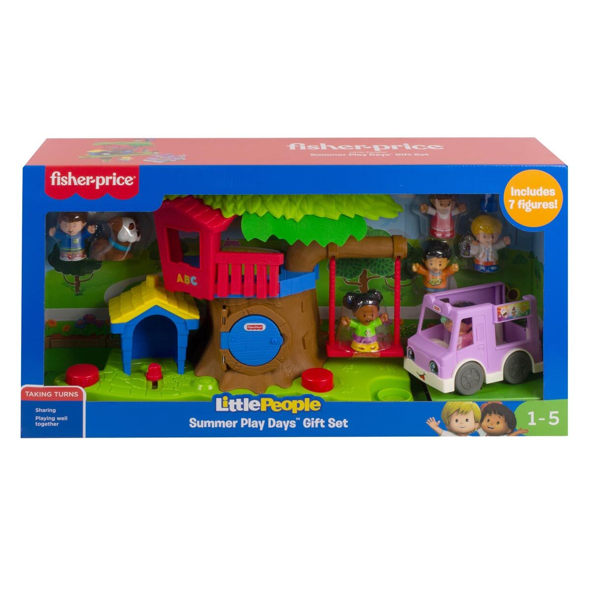 little people swing and share treehouse gift set