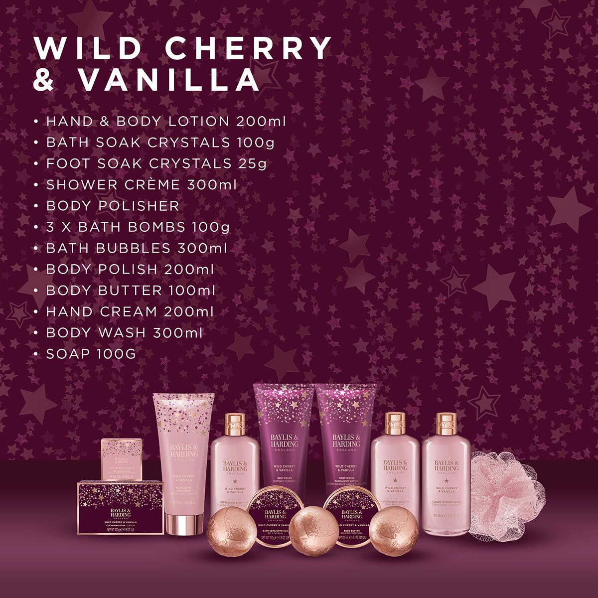 Baylis & Harding Ultimate Pamper Gift Set, Wild Cherry and Vanilla Baylis & Harding Ultimate Pamper Gift Set, Wild Cherry and Vanilla
