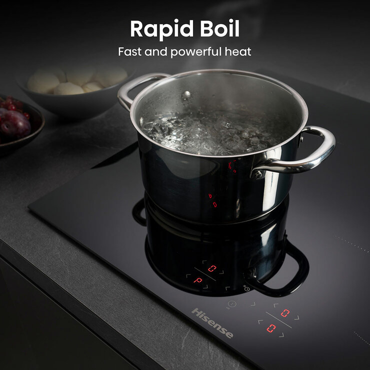 Hisense Hi6 HI8421BSC 80cm Induction Hob with Bridge Zone, in Black