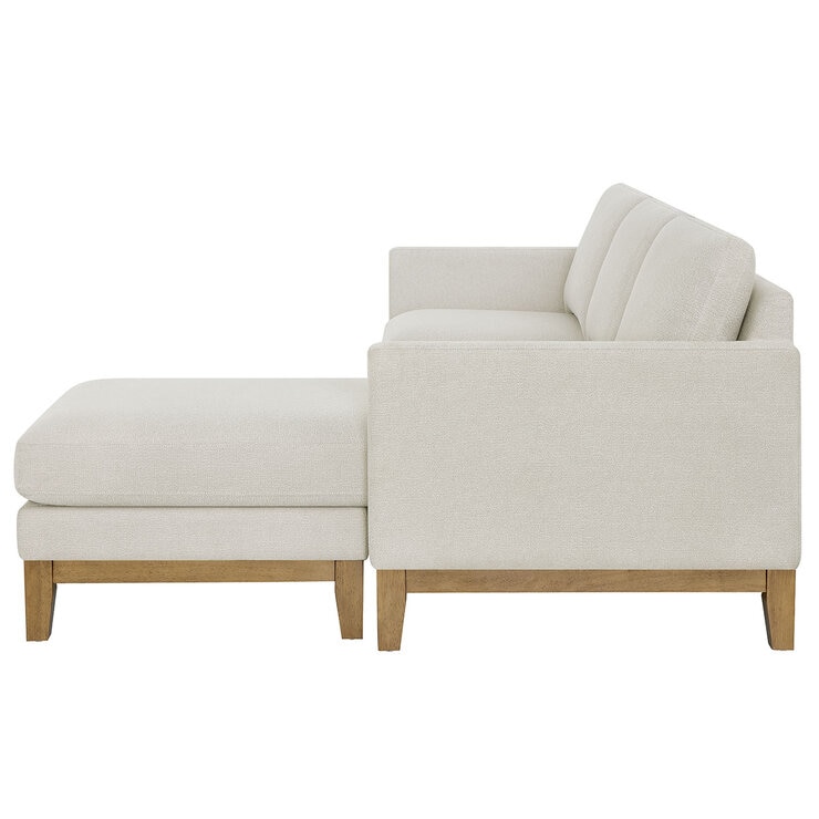Henredon Murphy Cream Fabric Corner Sofa with Reversible Chaise