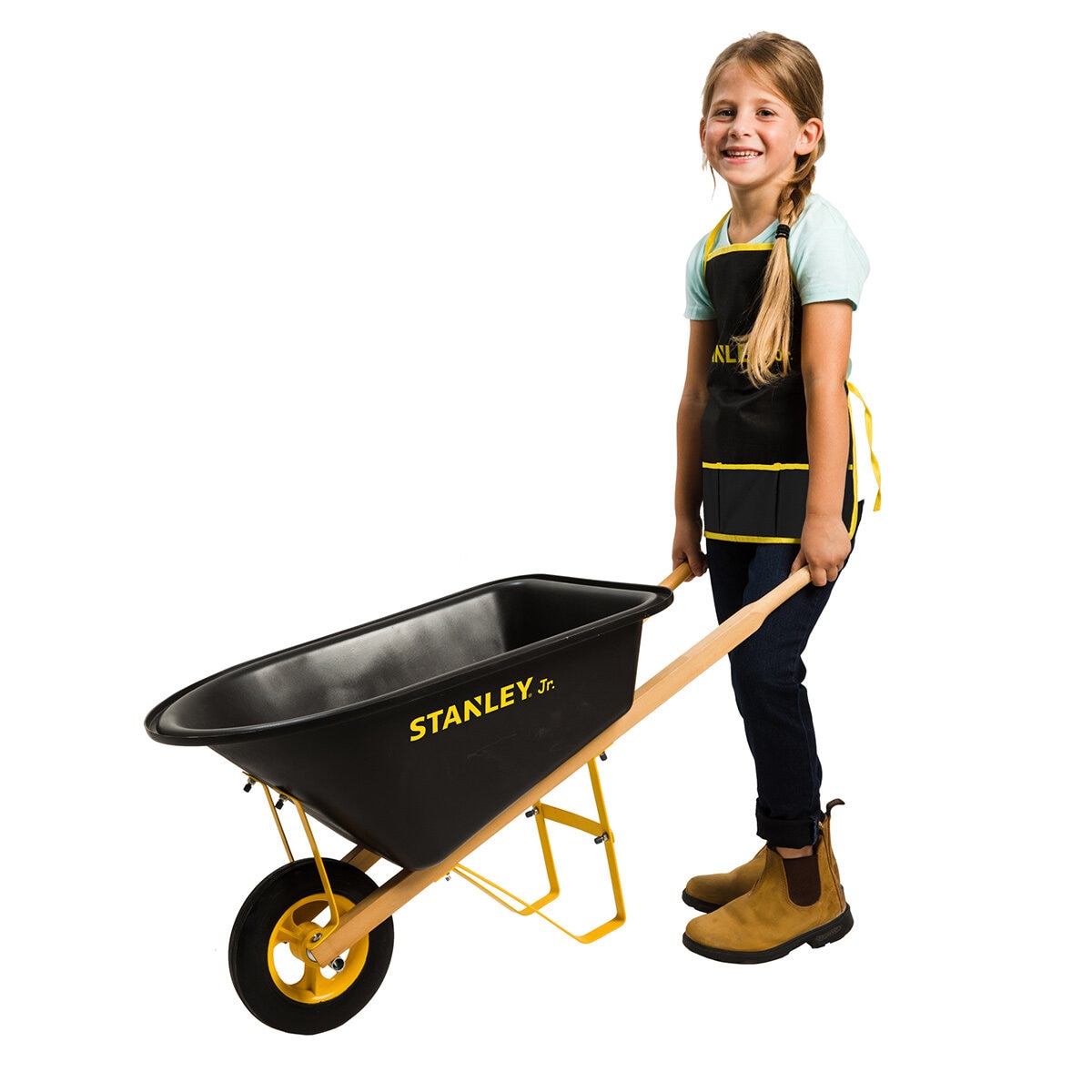 Stanley Jr Wheelbarrow & 7pc Garden Set (3+ Years)