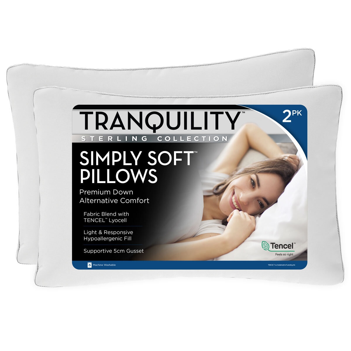 Tranquility Simply Soft Down Alt Pillow 2 Pack