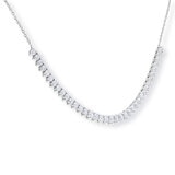 3.00ctw Round Brilliant Cut Diamond Necklace, 14ct White Gold
