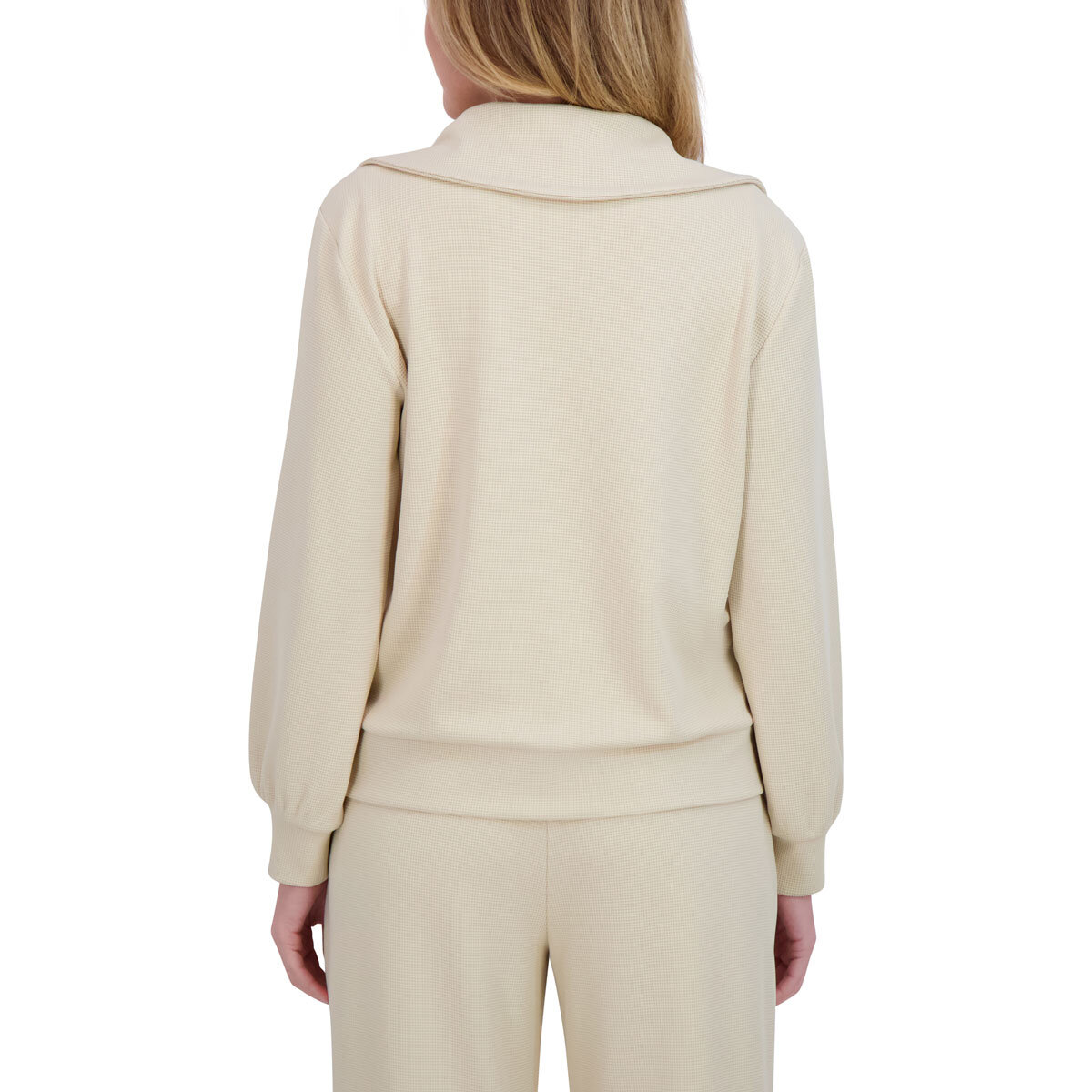 DKNY Ladies Waffle Knit 1/2 Zip