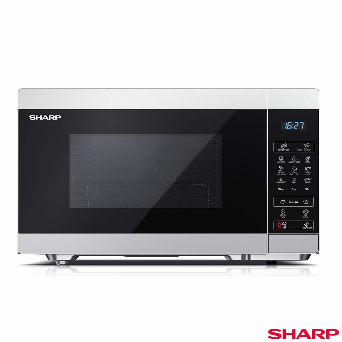 Front Profile of Sharp 28 Litre 900W Digital Microwave with 1100W Grill