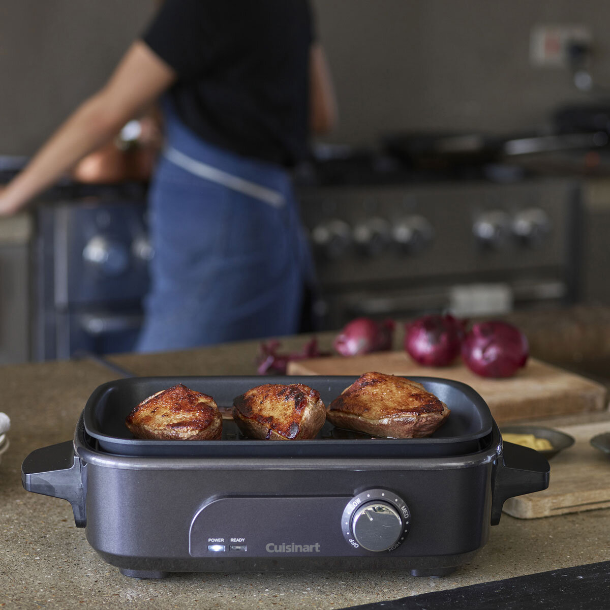 Lifestyle image of Cuisinart 3 in 1 Grill Cook Steam