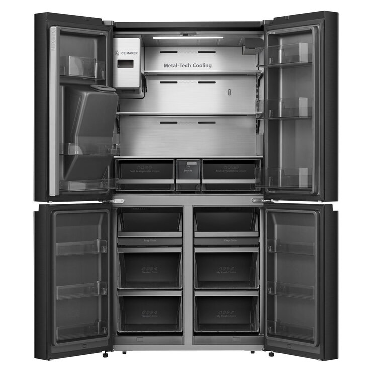 Hisense RQ760N4IFE, Multidoor Fridge Freezer E Rating in Black