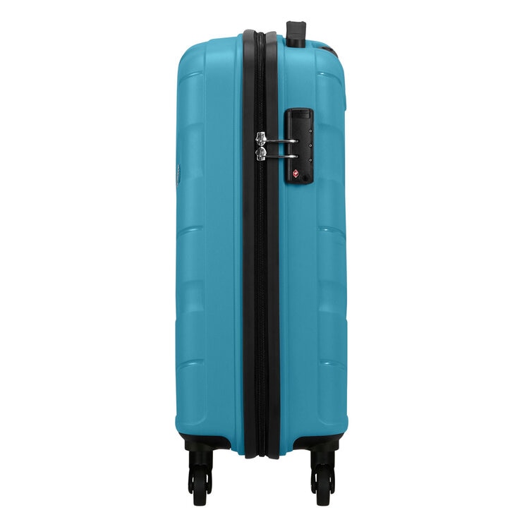 American Tourister Jet Driver 55cm Carry On Hardside Spinner Case in Light Blue American Tourister Jet Driver 55cm Carry On Hardside Spinner Case in Light Blue