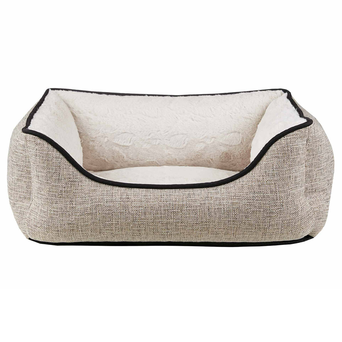 Kirkland Signature 21" x 25" Wide Walled Cuddler Pet Bed in Grey