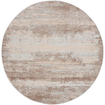 Rustic Textures Blended Beige Circle Rug, 160cm