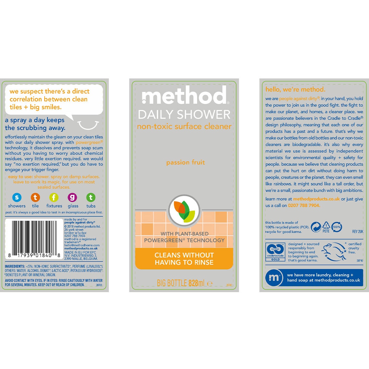 Method Mixed Pack Spray, 3 x 828ml