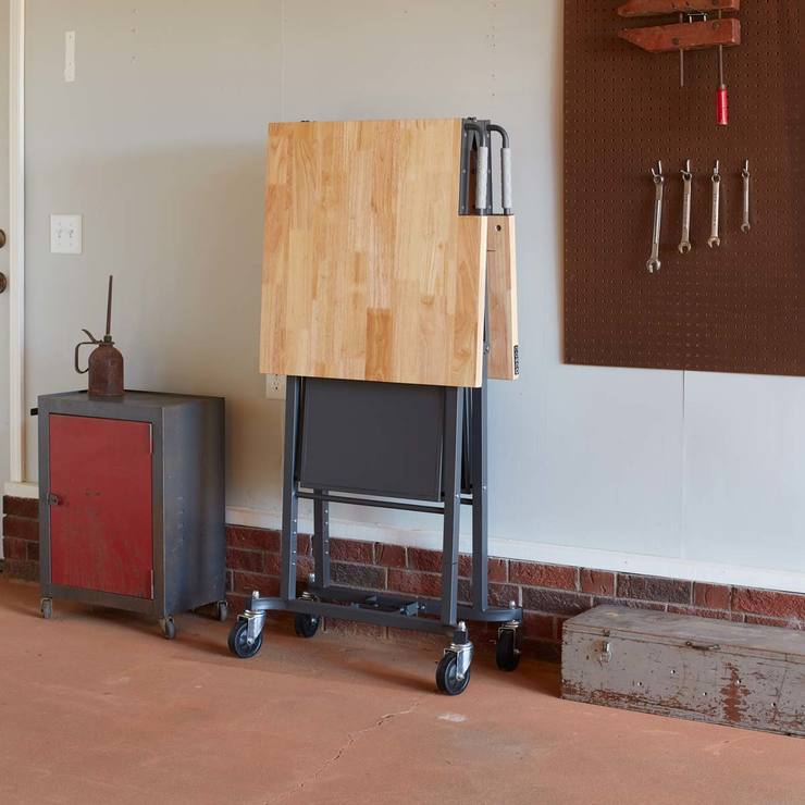 Cosco SmartFold Portable Workbench with Butcher Block Top Costco UK