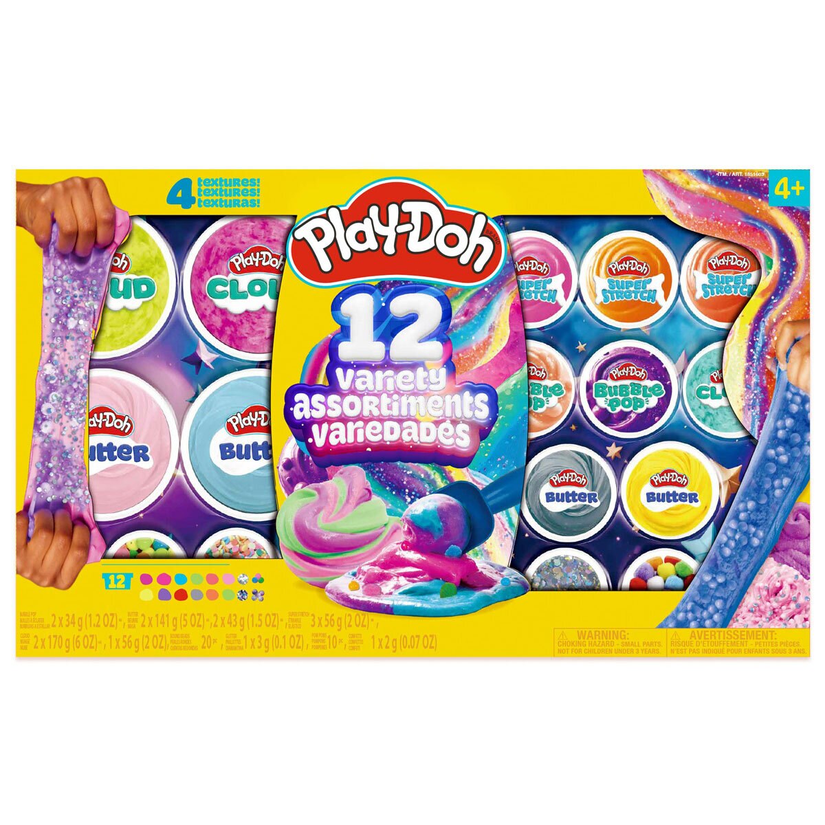 Play-Doh 12 Variety Compounds, Cloud, Butter, Bubble Pop, Super Stretch (4+ Years)