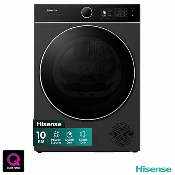Hisense KitchenFit 5i Series DH5I104BBAB, 10kg Heat Pump Dryer, A+++ Rated in Black