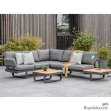 Montpellier L-Shape Modular Sofa with Teak Side & Teak Coffee Table