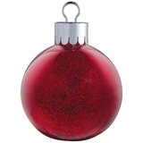 15.7 Inches (1.3ft) Glass Oversized Ornament with 60 LED Lights in Red