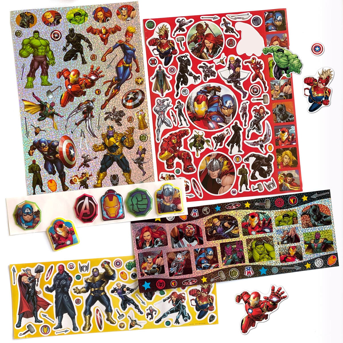 Avengers Sticker Book with Puffy Stickers 4 Sheet- 6 PACK 