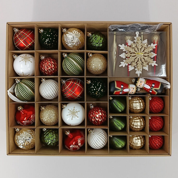 Shatter Resistant Christmas Ornaments Red/Green -80 pack Shatter Resistant Christmas Ornaments Red/Green -80 pack
