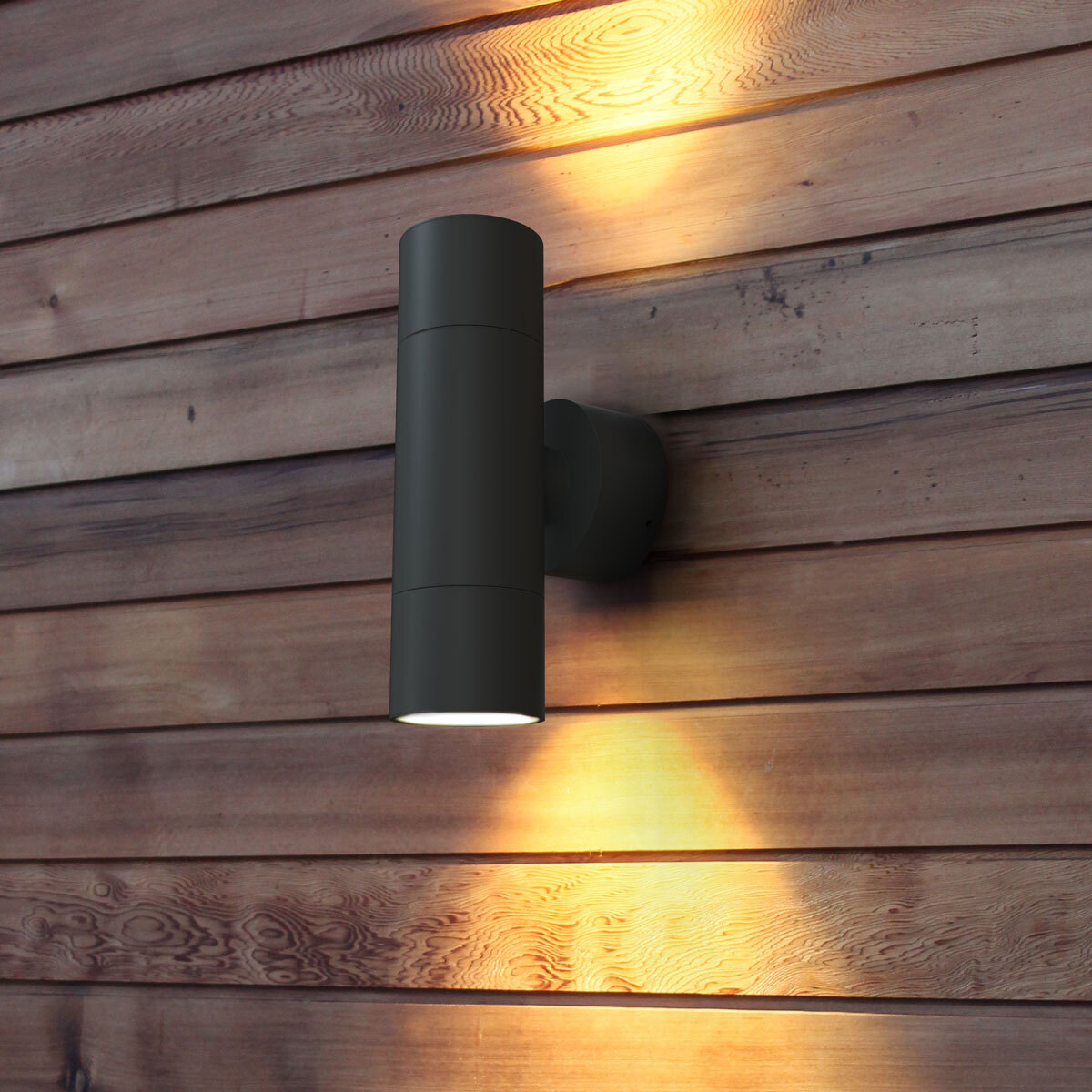 Lifestyle image of light on wooden wall
