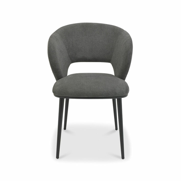 Bentley Designs Luca Grey Fabric Dining Chair, 2 Pack Bentley Designs Luca Grey Fabric Dining Chair, 2 Pack