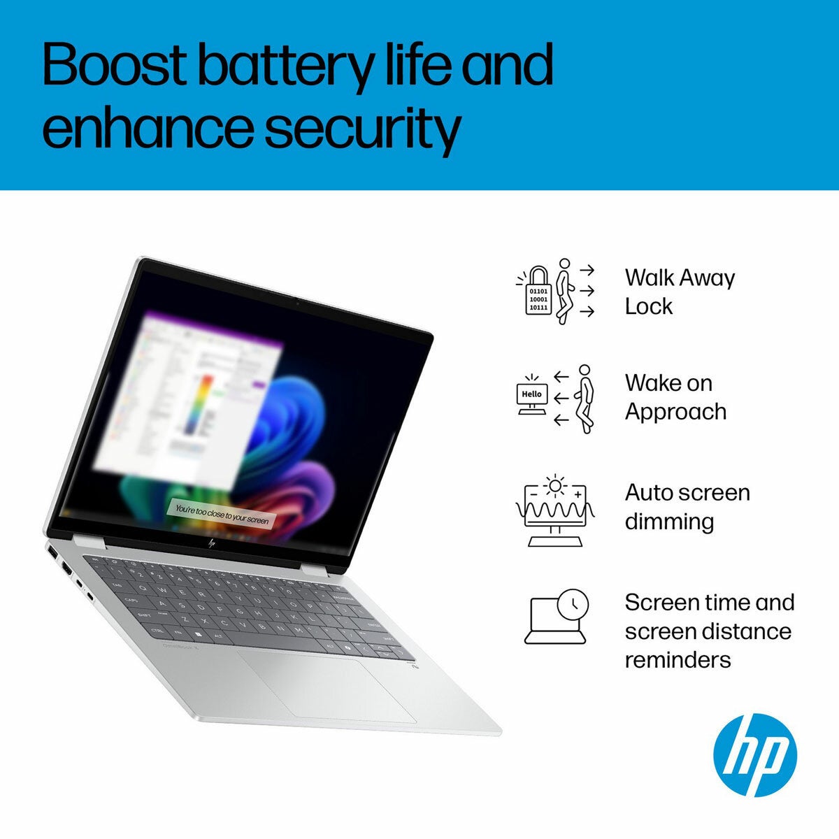 HP Omnibook X Flip, Intel Core Ultra 5, 16GB RAM, 512GB SSD, 14 Inch Convertible 2 in 1 Laptop, 14-FM0005NA