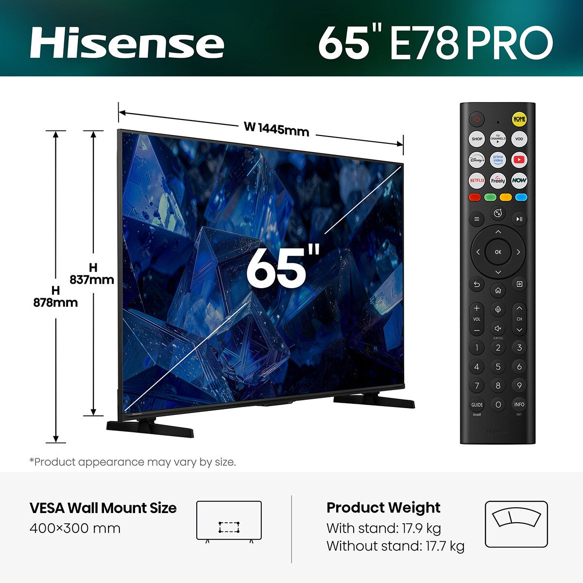 Buy Hisense 65E78STUK PRO 65 Inch QLED 4K UHD Smart TV at Costco.co.uk Buy Hisense 65E78STUK PRO 65 Inch QLED 4K UHD Smart TV at Costco.co.uk