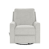 True Paxley Fabric Swivel Glider Recliner Chair in Grey