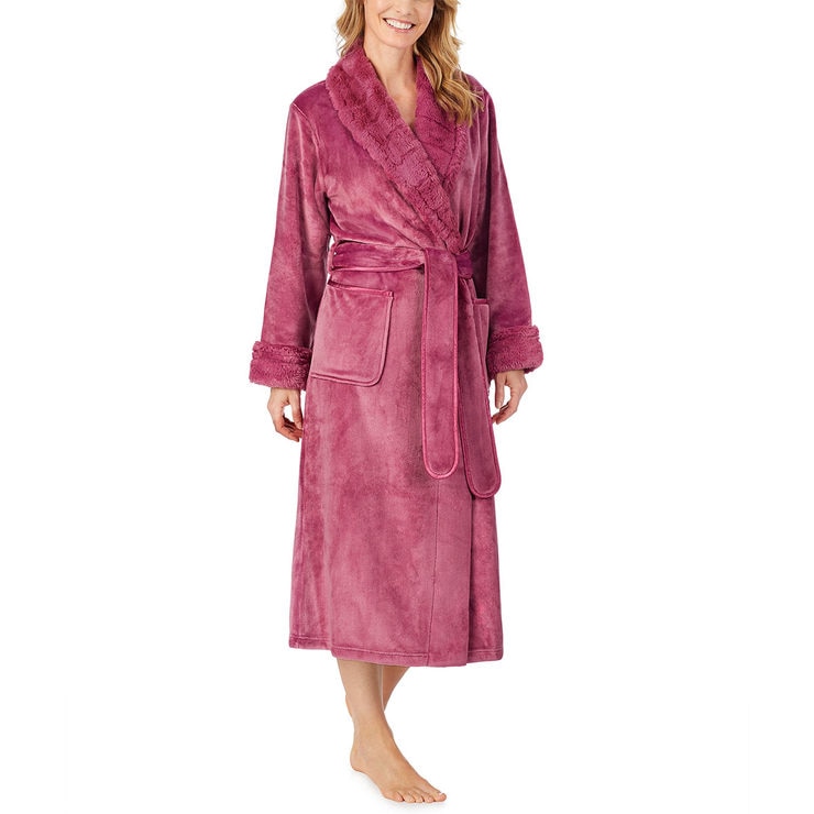 Carole Hochman Women's Plush Robe in Berry, 3 Sizes Costco UK