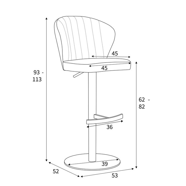 Sigma Mink Brushed Velvet Bar Stool Sigma Mink Brushed Velvet Bar Stool