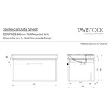 Tavistock Curve 800mm Wall Mounted Vanity Unit in Clay