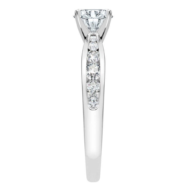1.28ctw Round Brilliant Cut Diamond Wedding Ring, Platinum 1.28ctw Round Brilliant Cut Diamond Wedding Ring, Platinum