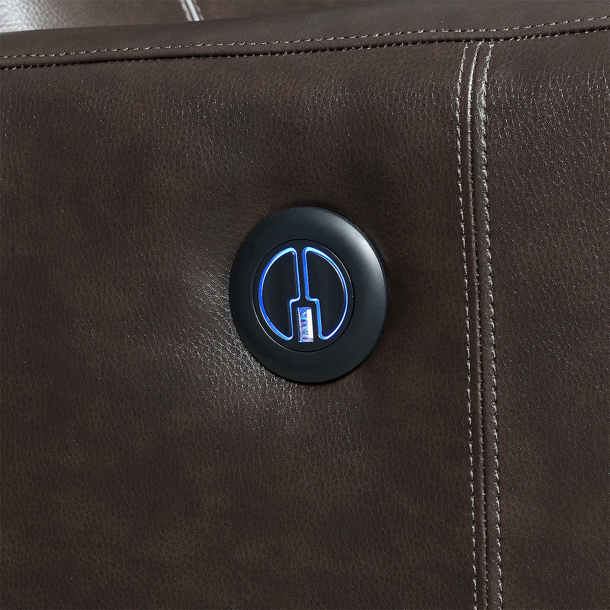 Pulaski Brown Leather Power Glider Recliner Chair Costco UK