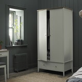 Bentley Designs Whitby Scandi Oak & Soft Grey Double Wardrobe
