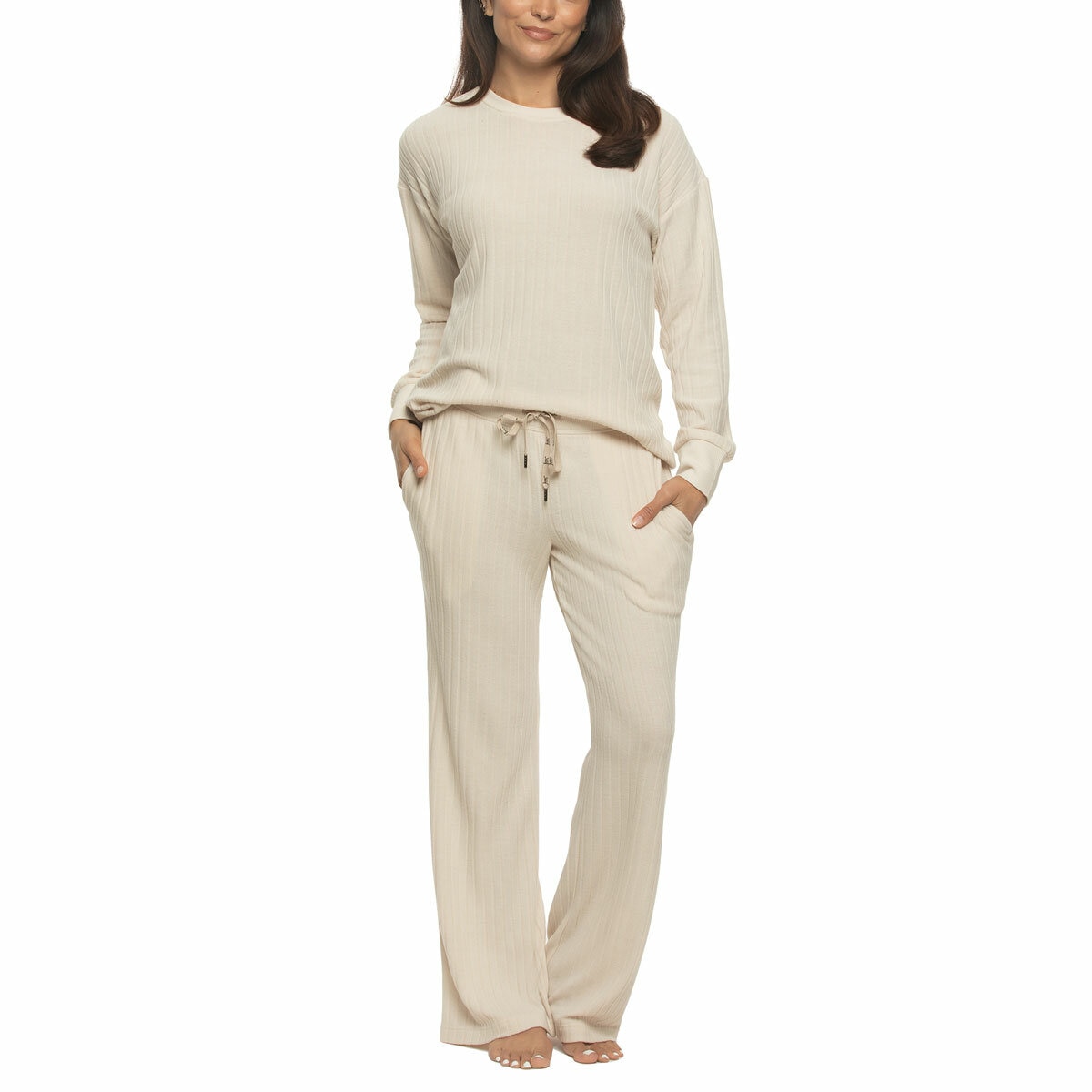 Jezebel Ladies 2 Piece Brushed Rib Lounge Set Jezebel Ladies 2 Piece Brushed Rib Lounge Set