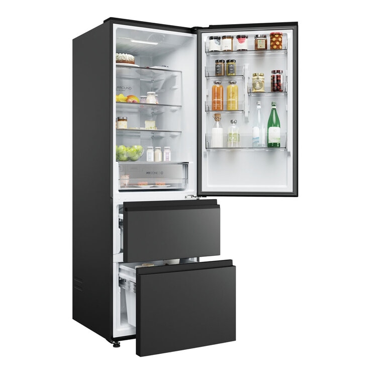Haier HTW3618ENPB Series 3 Fridge Freezer, E Rated in Slate Black