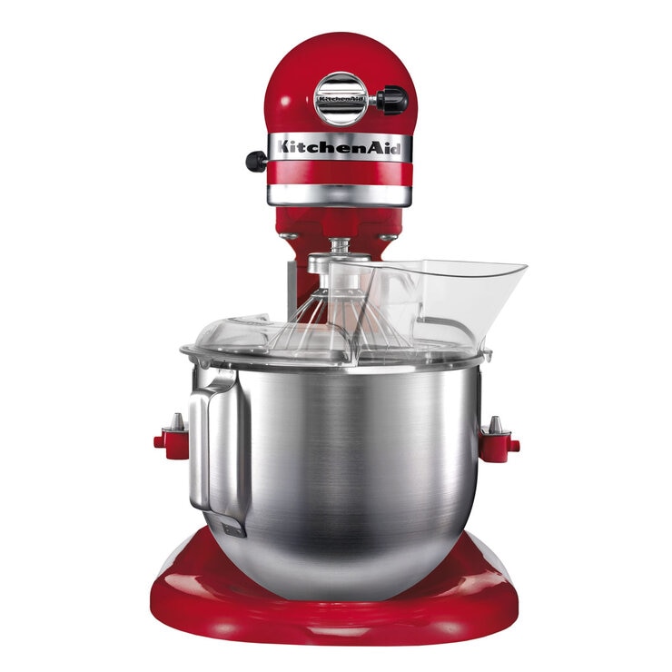 Front Profile KitchenAid Heavy Duty Red with bowl