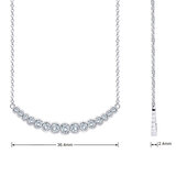 1.00ctw Round Brilliant Cut Diamond Necklace, 14ct White Gold