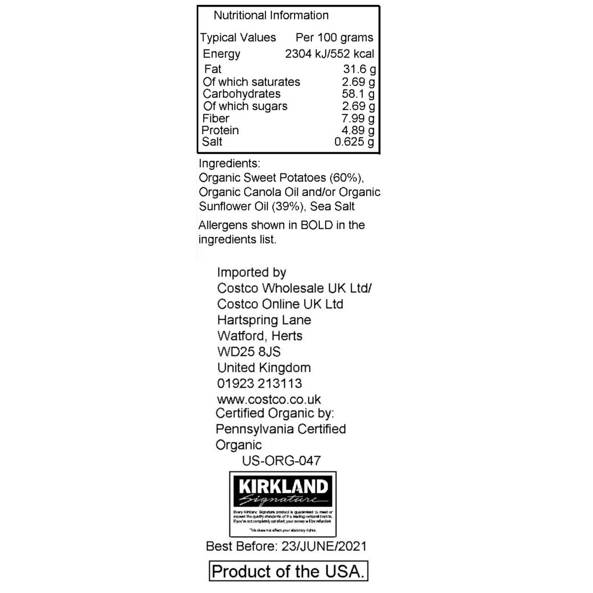 Nutritional Information