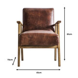 Gallery Neyland Brown Leather Armchair