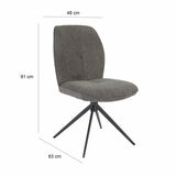 Indus Valley Cavella Extending Dining Table + 4 Grey Chairs