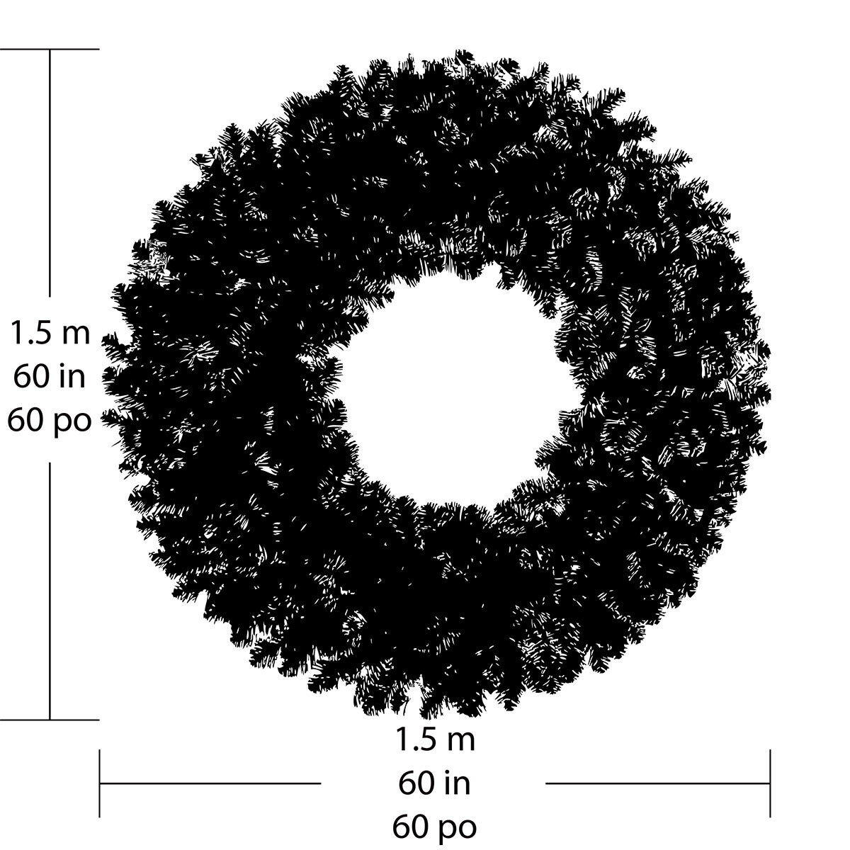 Buy 60" Wreath Dimensions Image at Costco.co.uk