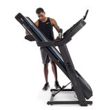Installed Horizon Fitness 7.0 AtZone Treadmill and Protective Floor Mat