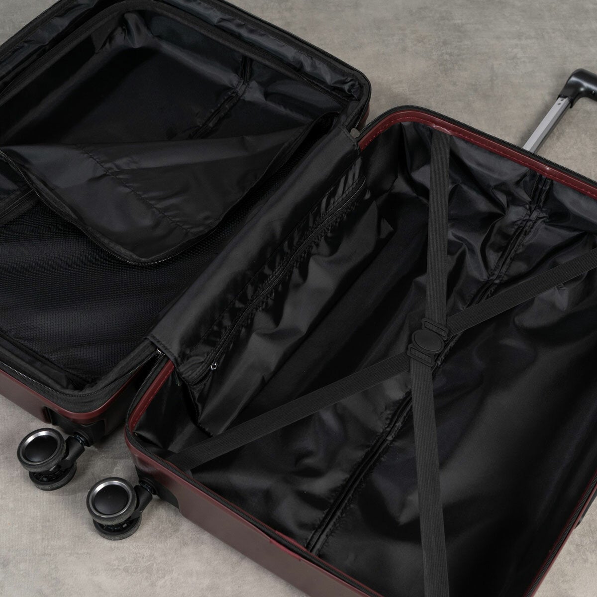 Rock Legacy Hardshell Suitcase 3pc set in Burgundy