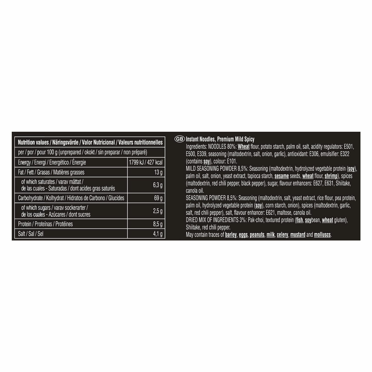 Nongshim Shin Ramyun Black Noodles, 10x130g