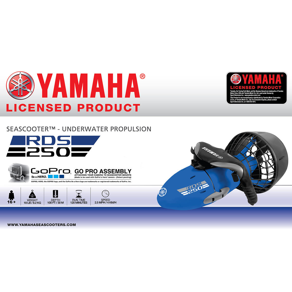 Yamaha® RDS 250 Underwater Seascooter (16+ Years)