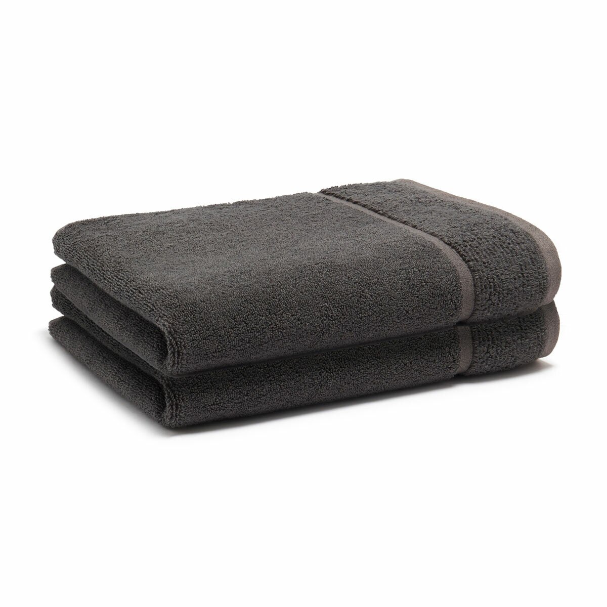 Panda Bamboo & Cotton Grey Hand Towels, 2 Pack Panda Bamboo & Cotton Grey Hand Towels, 2 Pack