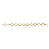 1.06ctw Round Brilliant Cut Diamond Paperclip Bracelet, 14ct Yellow Gold