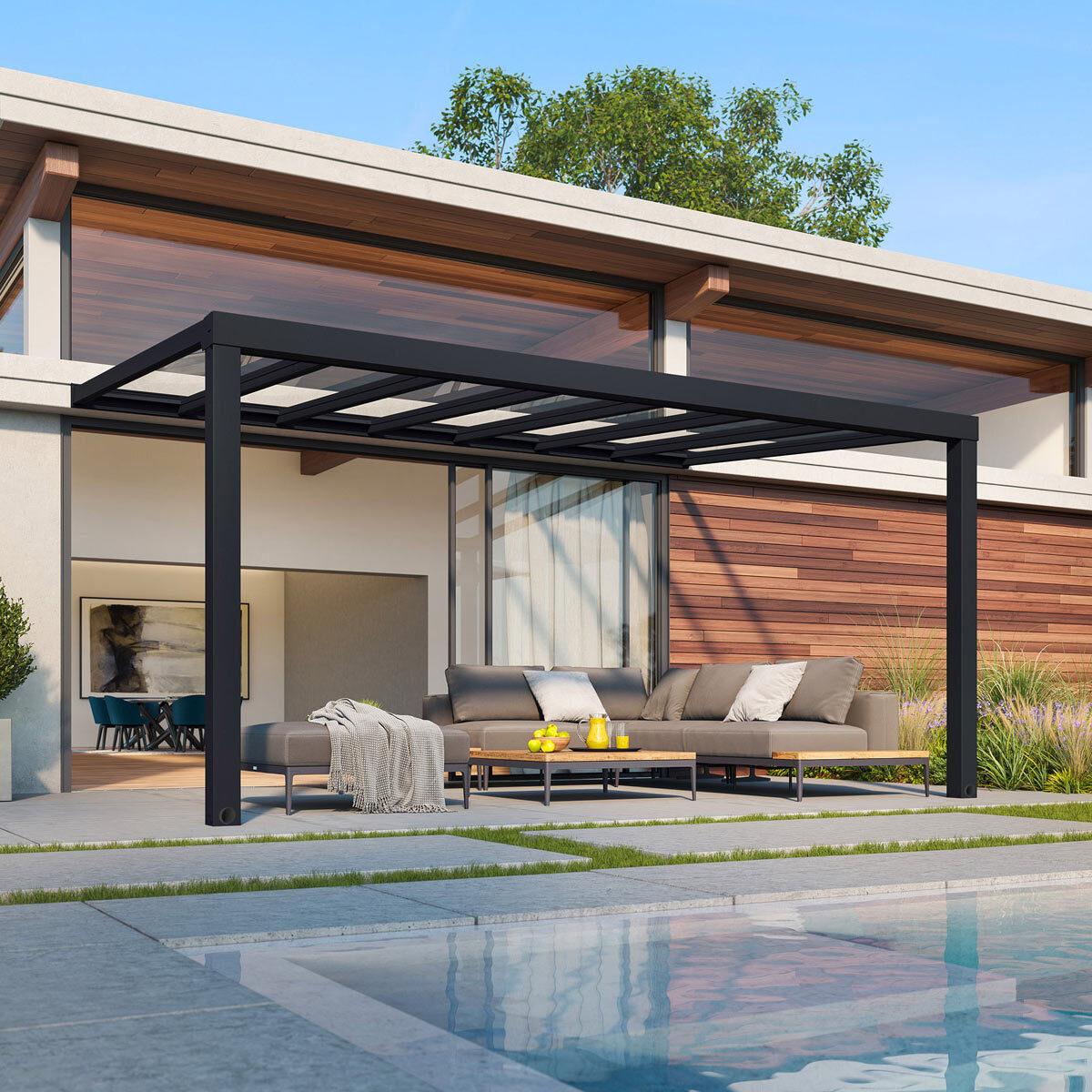 Palram Canopia Stockholm 11ft 2" x 16ft 11" (3.4 x 5.1m) Aluminium Patio Cover