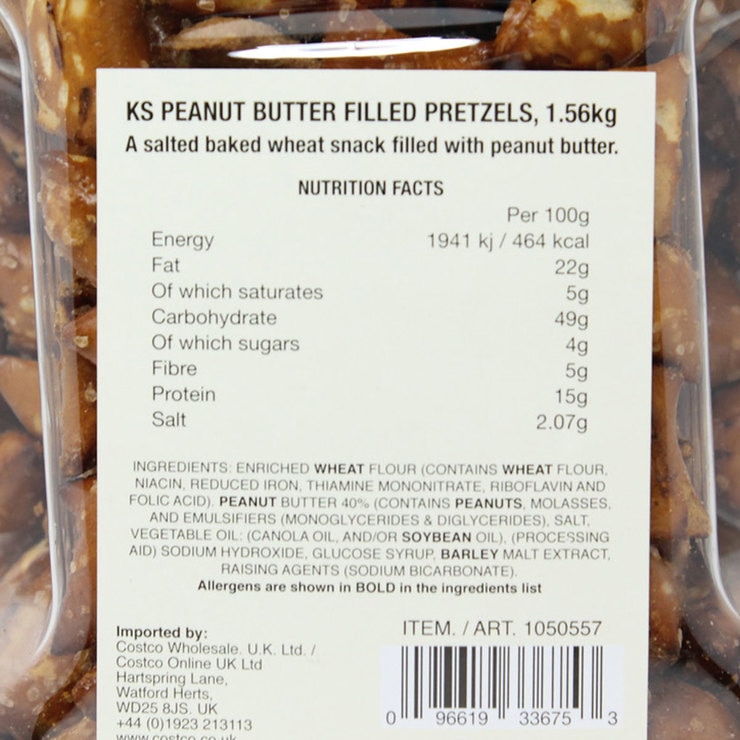 Kirkland Signature Peanut Butter Filled Pretzel Nuggets, 1.56kg Costco UK