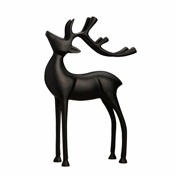 Aluminum Reindeer Assortment- Set Of 2- Black
